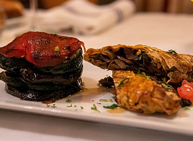Grilled Ratatouille & Wild Mushroom Strudel.